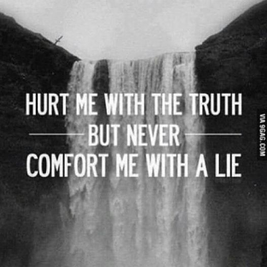 Hurt me with the Truth, but Never Comfort me with a Lie